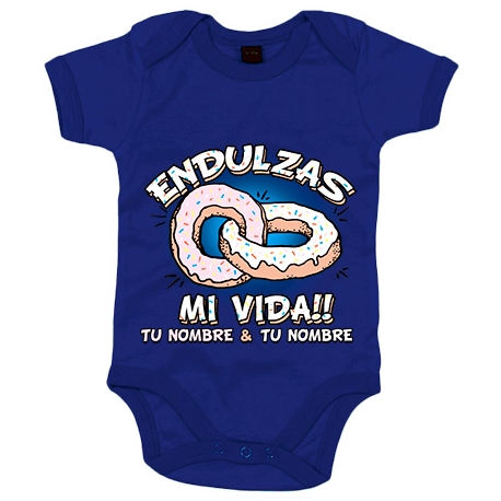 Body bebé endulzas mi vida personalizable con nombre