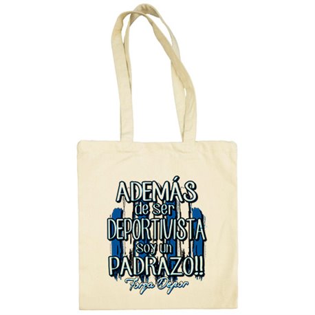 Bolsa de tela además de ser Deportivista soy un padrazo La Coruña fútbol