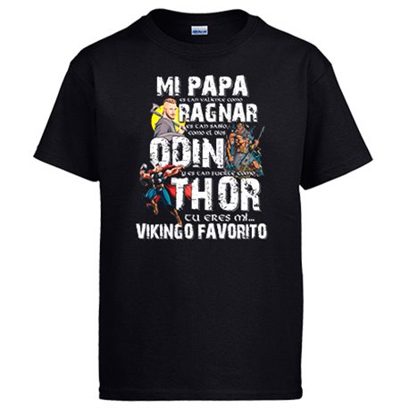 Camiseta papá tu eres mi vikingo favorito