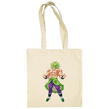Bolsa de tela Ilustración nuevo Broly verde
