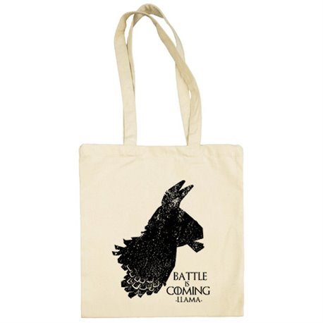 Bolsa de tela Battle Is Coming Llama