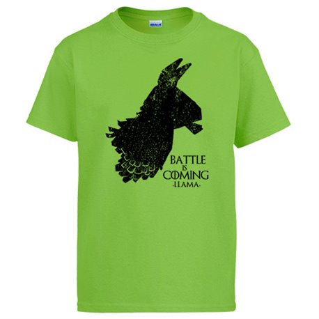 Camiseta parodia Battle Is Coming Llama
