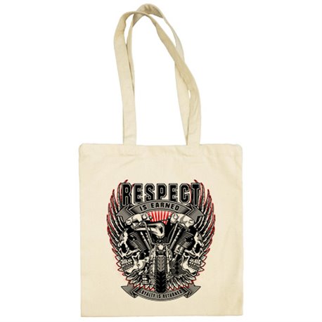 Bolsa de tela motero Custom Respect Is Earned
