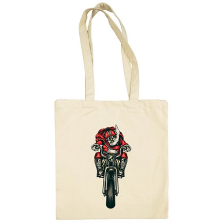 Bolsa de tela motero Papa Noel