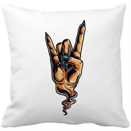 Cojín con relleno mano Cuernos del Diablo
