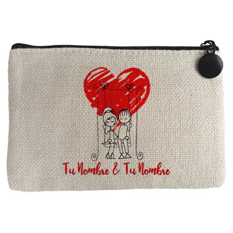 Monedero enamorados en culumpio personalizable con nombre