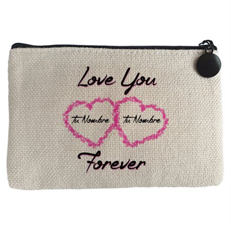 Monedero I Love You Forever personalizable con nombre
