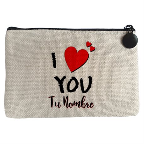 Monedero I Love You personalizable con nombre