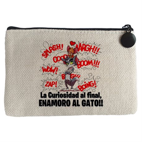 Monedero la curiosidad al final enamoró al gato frase amor