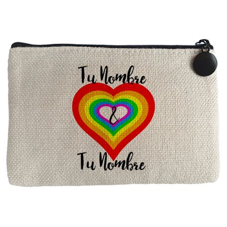Monedero Love corazón LGTB personalizable con nombre