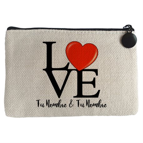 Monedero Love personalizable con nombre pareja