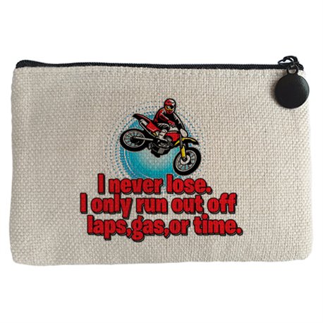 Monedero Motocross I Never Lose I Only Run