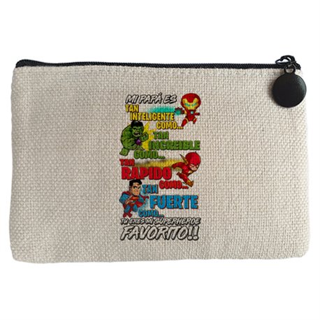 Monedero papá tu eres mi superhéroe favorito