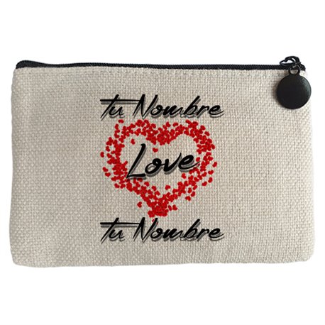 Monedero para parejas enamoradas personalizable con nombre