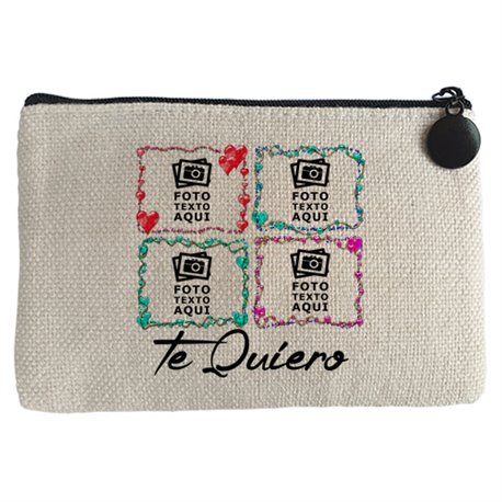 Monedero personalizada con foto cuatro marcos te quiero