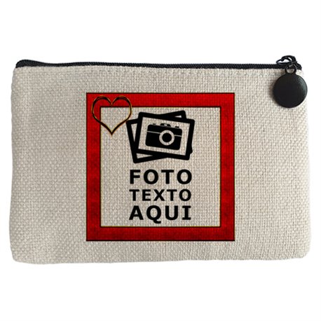 Monedero personalizada con foto marco amor San Valentín