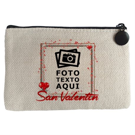 Monedero personalizada con foto marco San Valentín