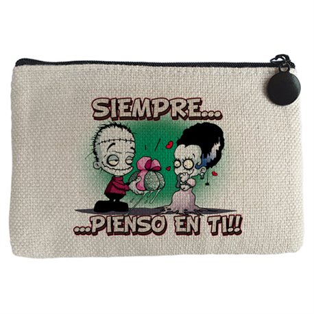 Monedero Siempre pienso en ti frase amor