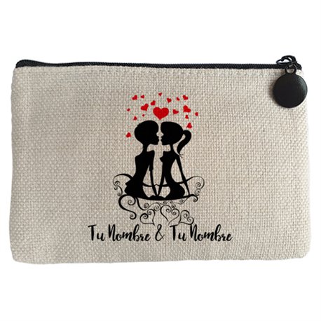 Monedero sombra enamorados amor personalizable con nombre