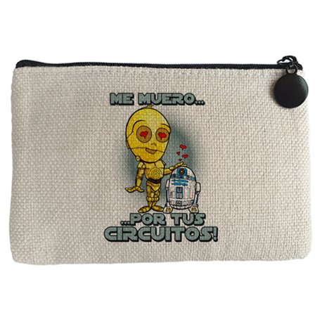 Monedero Star Wars me muero por tus circuitos C3P0 y R2D2 androide