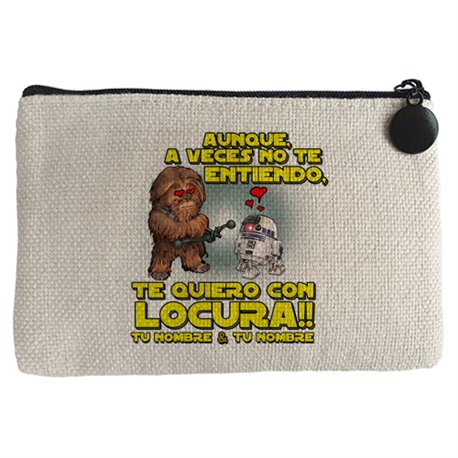 Monedero Star Wars te quiero con locura personalizable con nombre