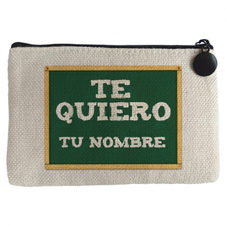 Monedero te quiero en pizarra personalizable con nombre