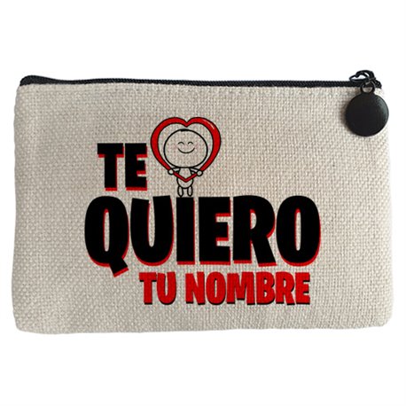 Monedero te quiero mucho mi amor personalizable con nombre