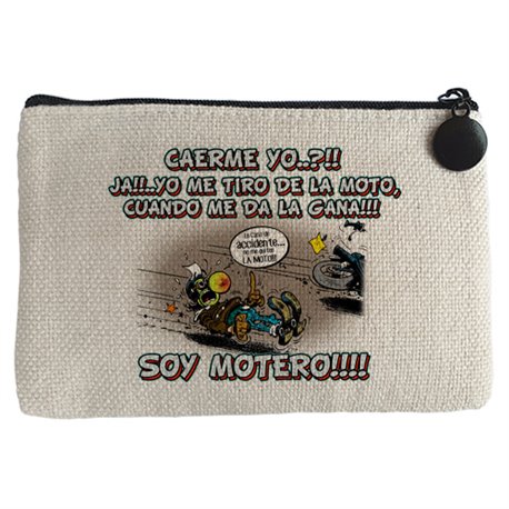 Monedero yo me tiro de la moto cuando me da la gana soy motero