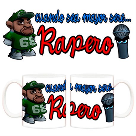 Taza Cuando sea mayor seré un Rapero con estilo