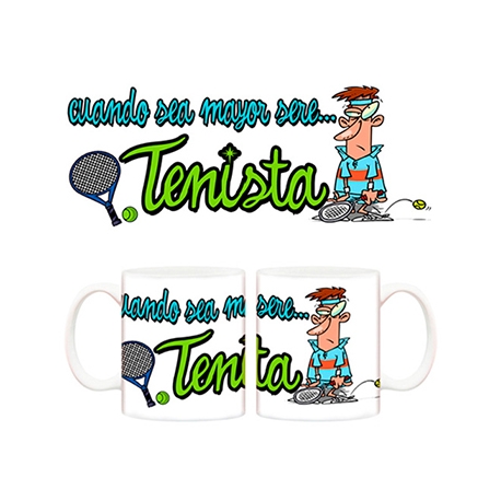 Taza Cuando sea mayor seré tenista