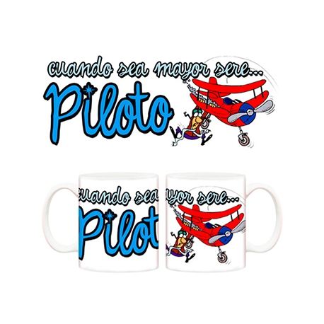 Taza Cuando sea mayor seré piloto