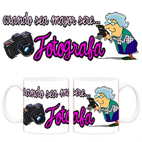Taza Cuando sea mayor seré fotógrafa