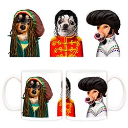 Taza Animales 2 cantantes