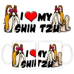 Taza I love my Shih Tzu perro