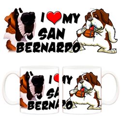 Taza I love my San Bernardo perro