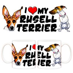 Taza I love my Rusell Terrier 2 perro