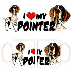 Taza I love my Pointer perro