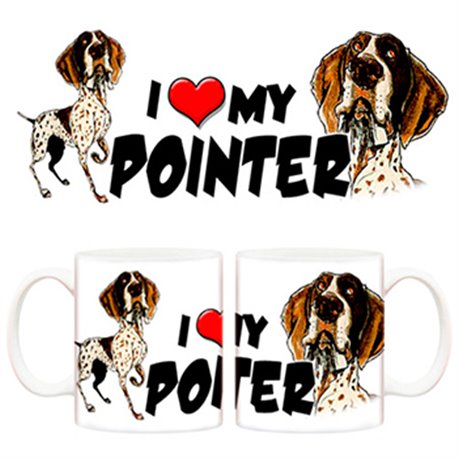 Taza I love my Pointer perro