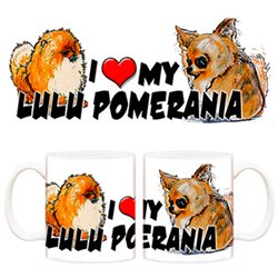 Taza I love my Lulu Pomerania perro