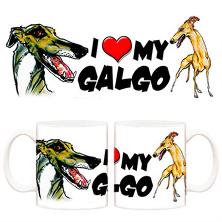 Taza I love my Galgo 2 perro