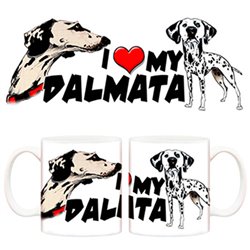 Taza I love my Dalmata perro