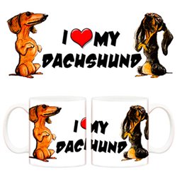 Taza I love my Dachshund perro