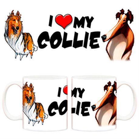 Taza I love my Collie perro