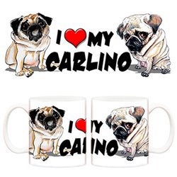 Taza I love my Carlino 2 perro