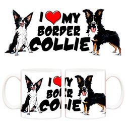 Taza I love my Border Collie perro