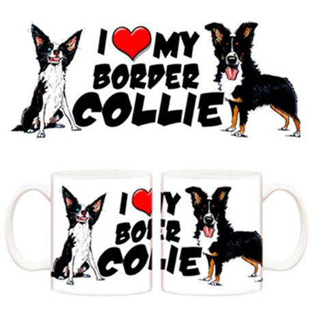 Taza I love my Border Collie perro