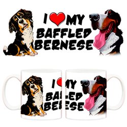 Taza I love my Baffled Bernese perro