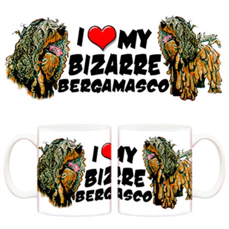 Taza I love my Bizarre Bergamasco perro