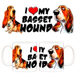 Taza I love my Basset Hound perro