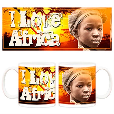 Taza I love África mundo